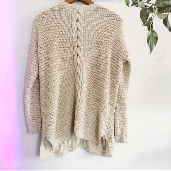 Hippie Rose Open Front Cardigan Braided 